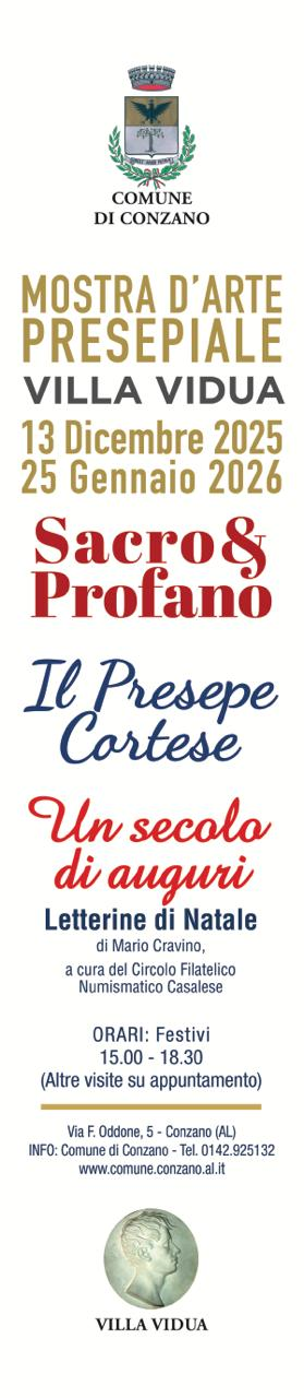 Mostra Presepi Villa Vidua dal 13 dicembre 2025 al 25 gennaio 2026