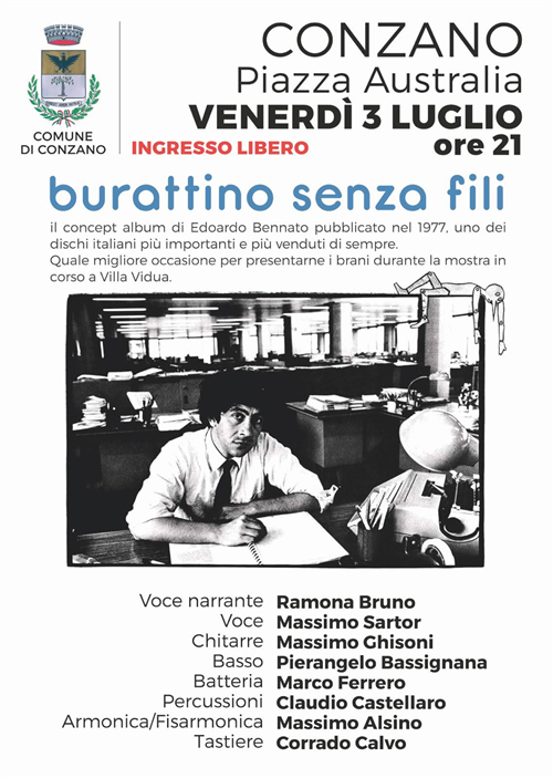 Venerdì 3 luglio ore 21.00 - Piazza Australia
Burattino senza fili