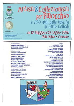 Artisti & Collezionisti per Pinocchio a 200 anni dalla nascita di Carlo Collodi.
